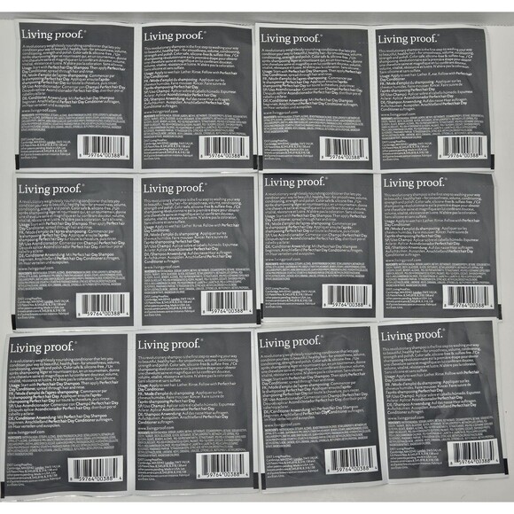 Six Living Proof Perfect Hair Day DUO Shampoo & Conditioner Travel Sample .33oz - Picture 4 of 5